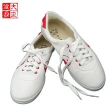 奥之武帆布太极鞋男女春季练功鞋柔力球鞋武术鞋牛筋底运动鞋红色