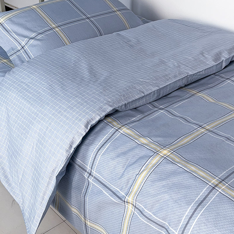 Dormitory Three-Piece Set Student Unit Construction Site Nursing Home Staff Bed Sheetss and Quilt Covers School Bunk Bed Bedding