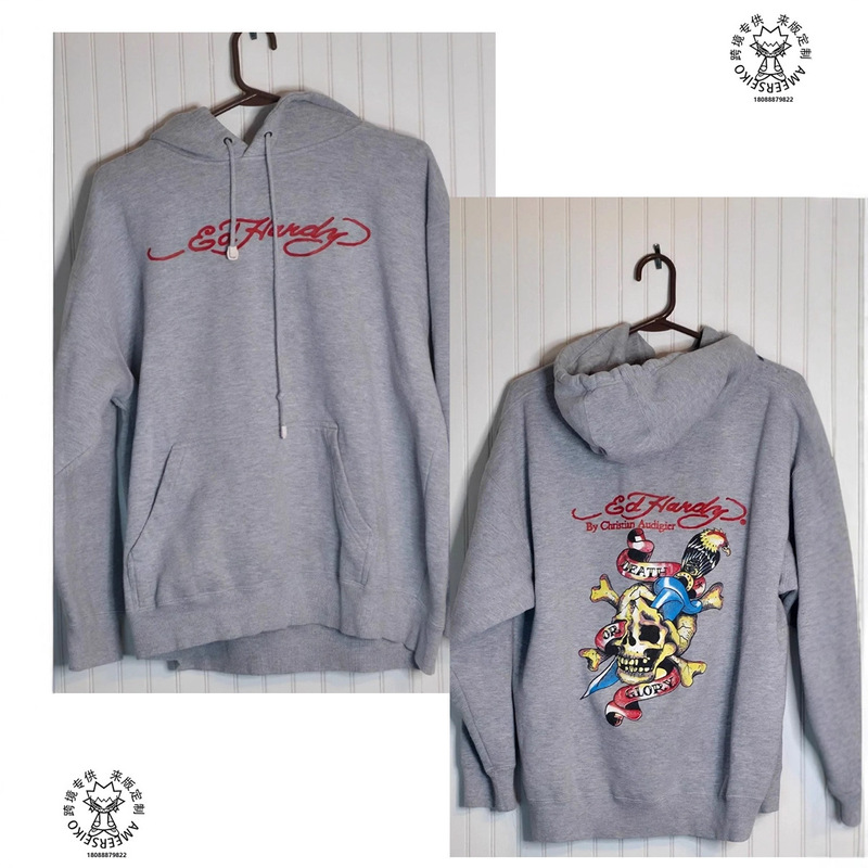 Ed Hardy Sweatshirt Men's Zipper Hoodie Tattoo Print Tiger Hoodie Men's and Women's Y2K Gothic Sweatshirt Ed Hardy Sweatshirt Men's Zipper Hoodie Tattoo Print Tiger Hoodie Men's and Women's Y2K Gothic Sweatshirt