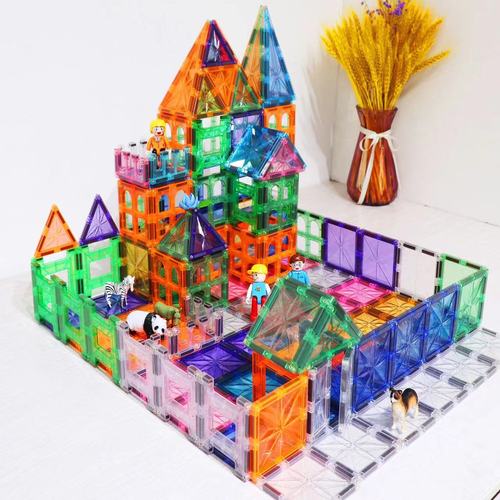 Export 7.5 cm colored window track block pipeline ball magnetic magnetic tiles strong magnetic children's intelligence assembly toy