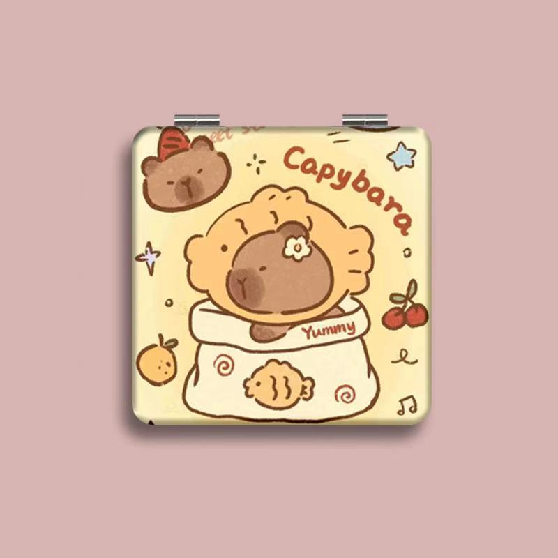 Lindo espejo pequeño Sanrio Kulomi espejo de maquillaje portátil de alto valor espejo de maquillaje portátil dormitorio de estudiantes espejo de maquillaje plegable