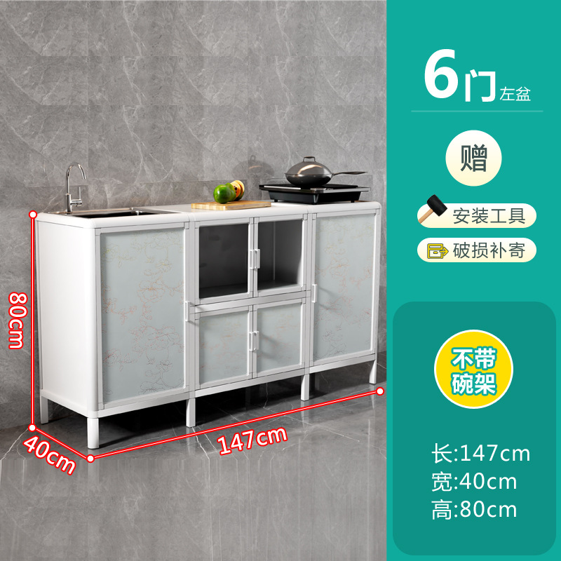 Gabinete simple Gabinete de cocina Gabinete de cocina para alquiler Gabinete de almacenamiento Gabinete de cocina doméstico Gabinete de acero inoxidable
