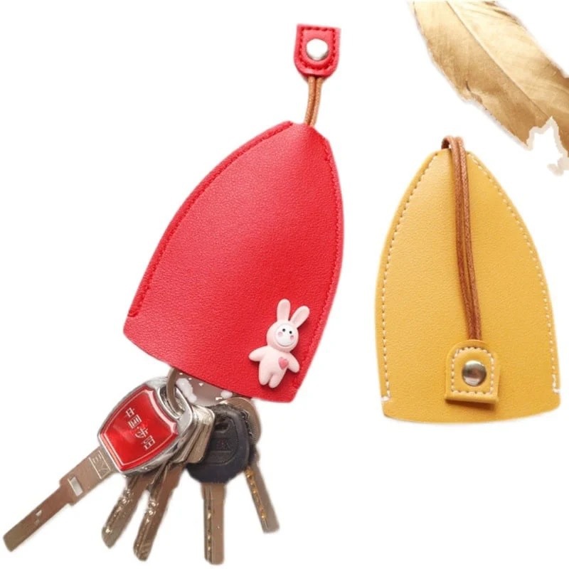 30g Weight Bag Pendant, Keychain Classification 1 Piece Cute Rabbit Animal Solid Color Pu Leather Unisex Bag Pendant Keychain