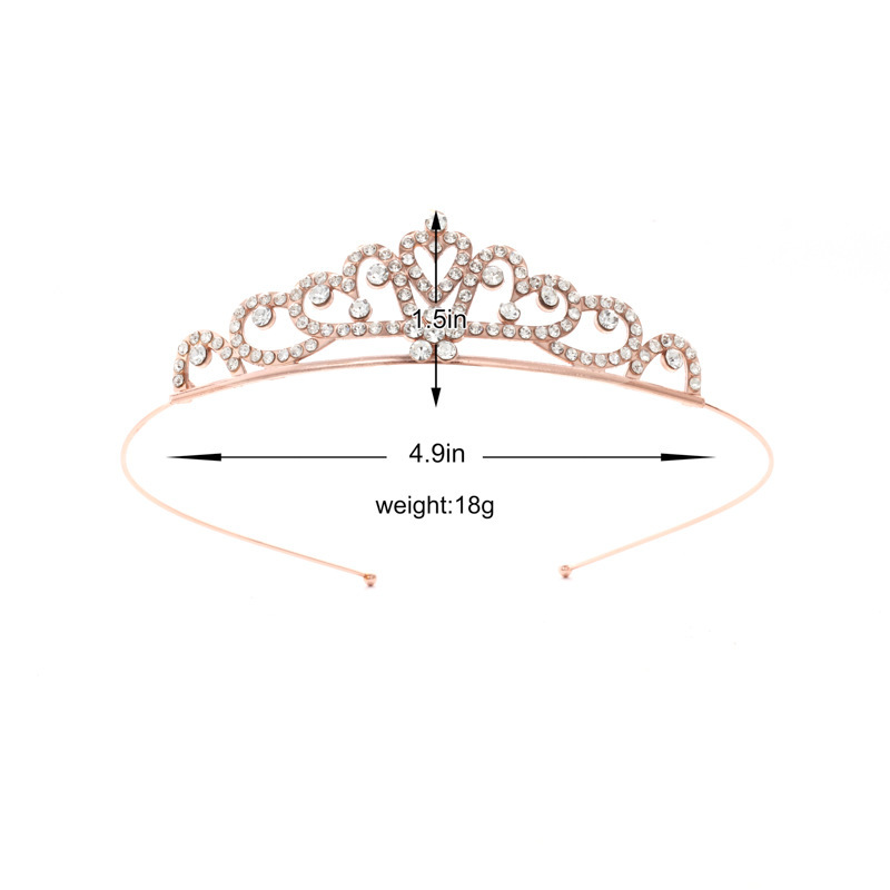 Diadema con Corona de Princesa Infantil de Metal Galvanizado para Cumpleaños y Fiestas image 36