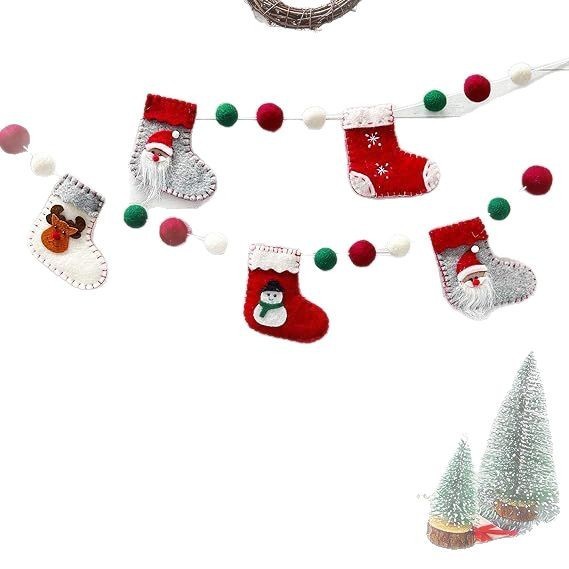 クリスマスウールフェルトクリスマス装飾在庫一掃花輪クリスマス靴下ブーツ|undefined