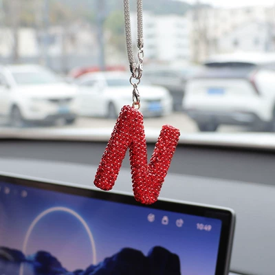 interior accessories pendant ladies Car hanging - n-big-red-letter-car-pendant