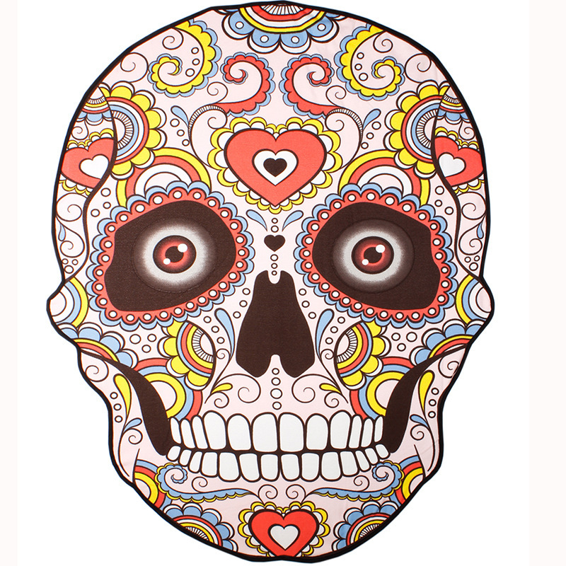 Cross-border Skull Christmas Halloween Alien Beach Bath Towel Digital Printing Large Size Ghost Festival Dressing Headband