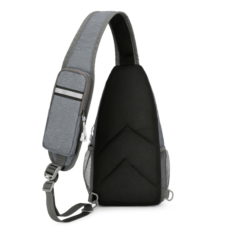 Bolso de pecho de los hombres simple multifuncional bolso del teléfono móvil deportes casual ligero bolso de hombro de moda bolsa de mensajero del estudiante de moda