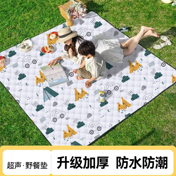 New Style Picnic Mat Damp-proof Mat Thickened Waterproof Portable Outdoor Camping Beach Grass Picnic Spring Mat