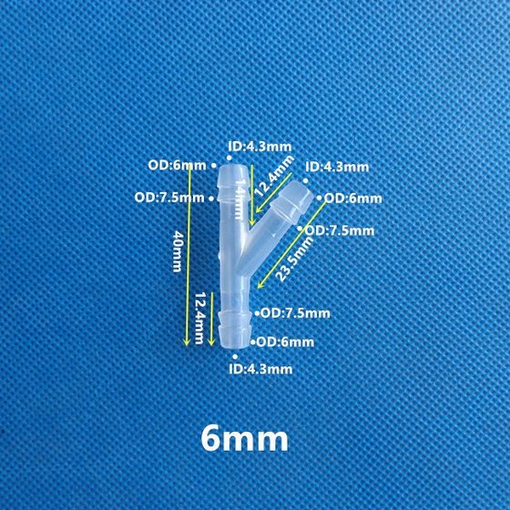 Oblique Y-shaped three-way tree branch water distributor equal diameter 45 degree oblique three-way hose hose pagoda three-way joint