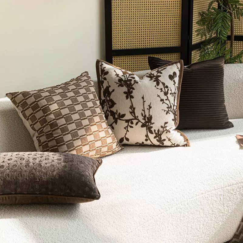 Ретро Майрад коричневая подушка в среднем стиле светлая роскошная гостиная диван подушка новая китайская подушка в стиле модель