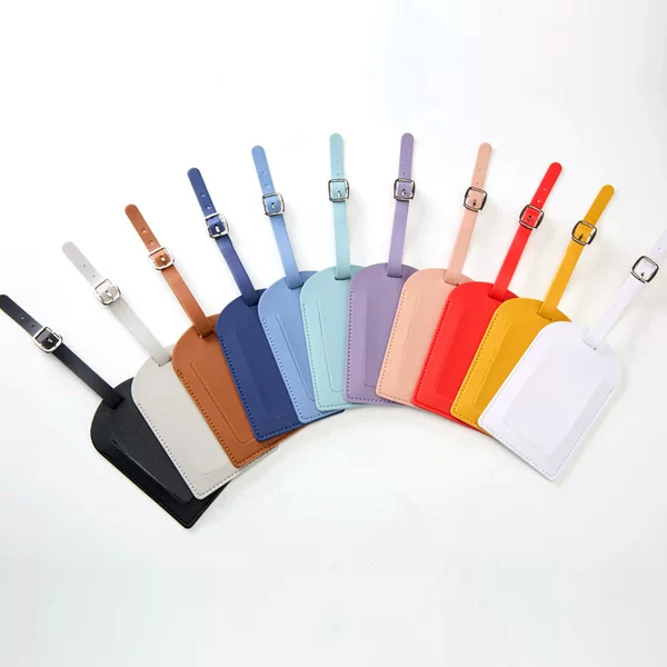 Luggage Tag Multi-Color Aircraft Boarding Pass Creative Suitcase Tag Pu Leather Flip Card Checked Luggage Tag