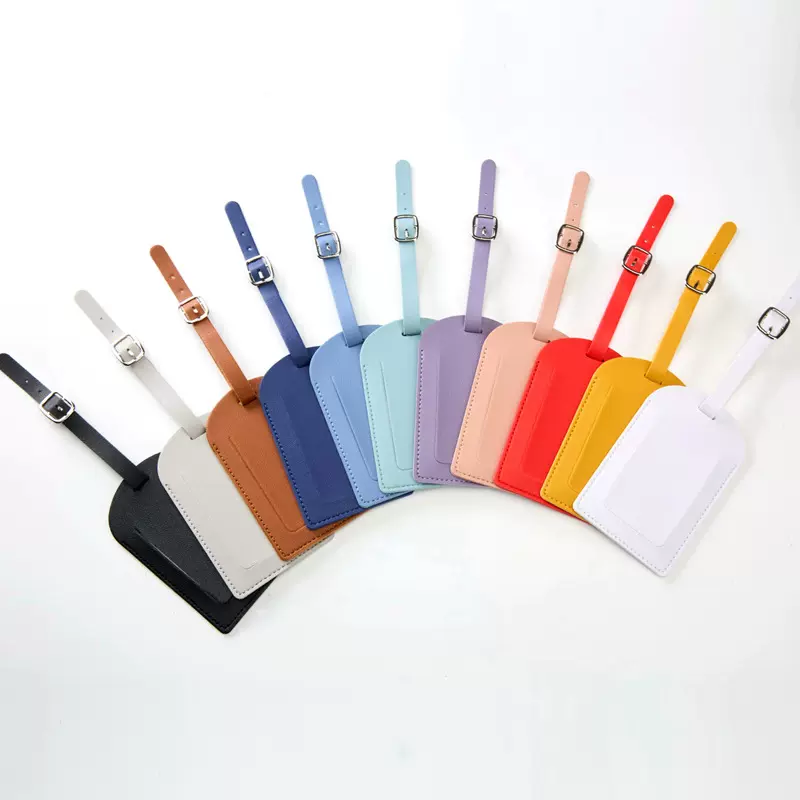 行李牌多色飞机登机牌创意旅行箱吊牌PU皮革翻盖卡片托运行李牌