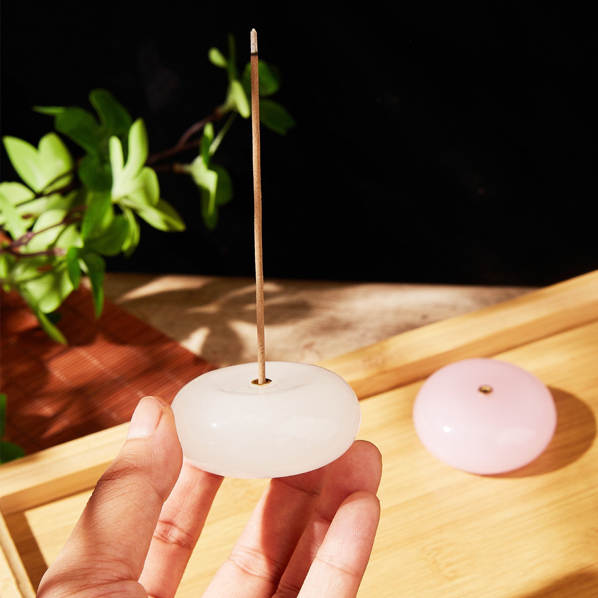 创意玉石香插香托茶宠茶台摆件 家用线香沉香熏香炉文创礼品批发