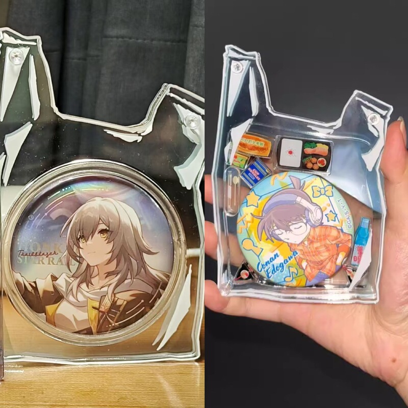 アクリルバーレンガキーホルダー高透明カラーウィンドウプラスチック谷メイ収納ディスプレイビニール袋ペンダントバッグ|undefined