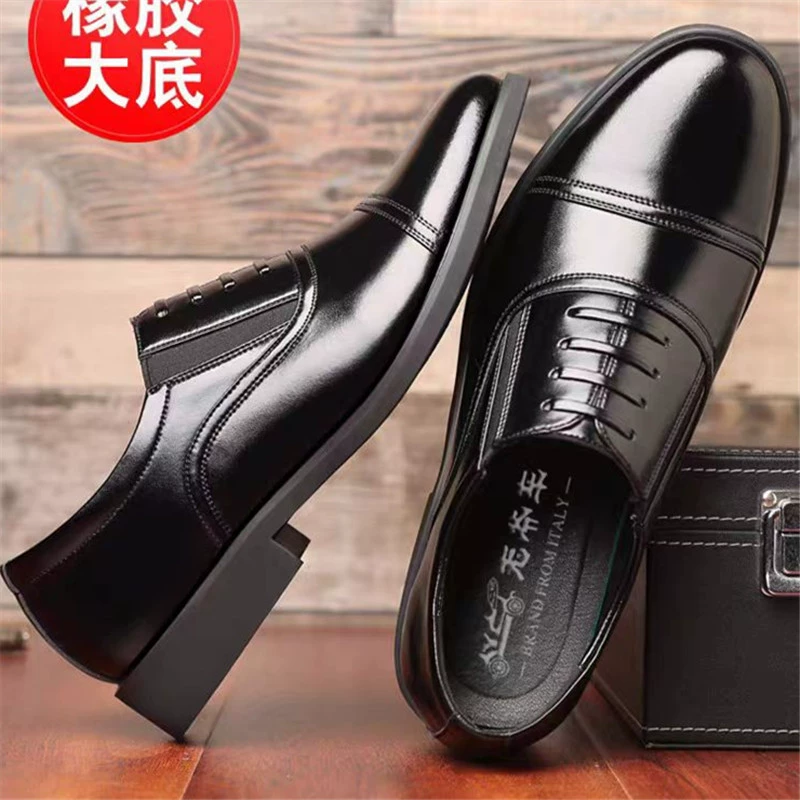 Кожаная обувь мужская весна и осень на работе обувь бизнес мужская обувь три шарнира один педаль оптом