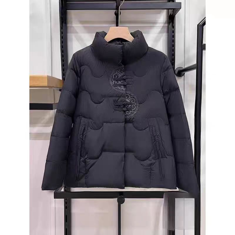 Shanlida Diya Elk Down Jacket New Thickened Winter Middle-aged and Elderly Short Fashionable Warm White Duck Down Jacket for Mother