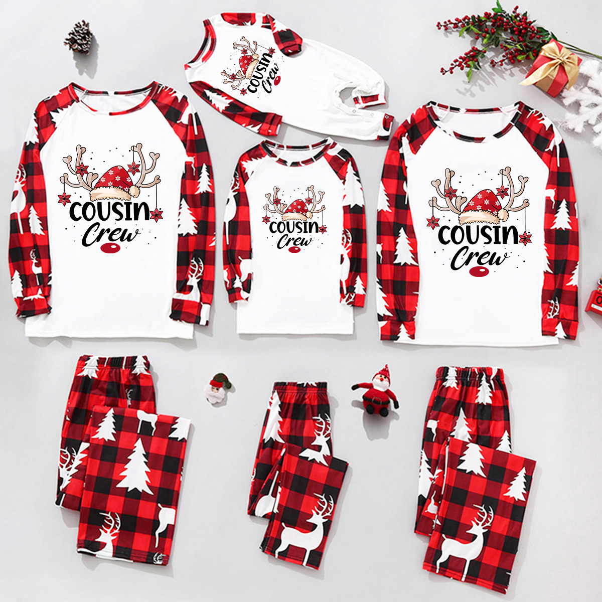 Christmas Casual Christmas Tree Plaid Deer Polyester Hoodies & Sweaters display picture 3