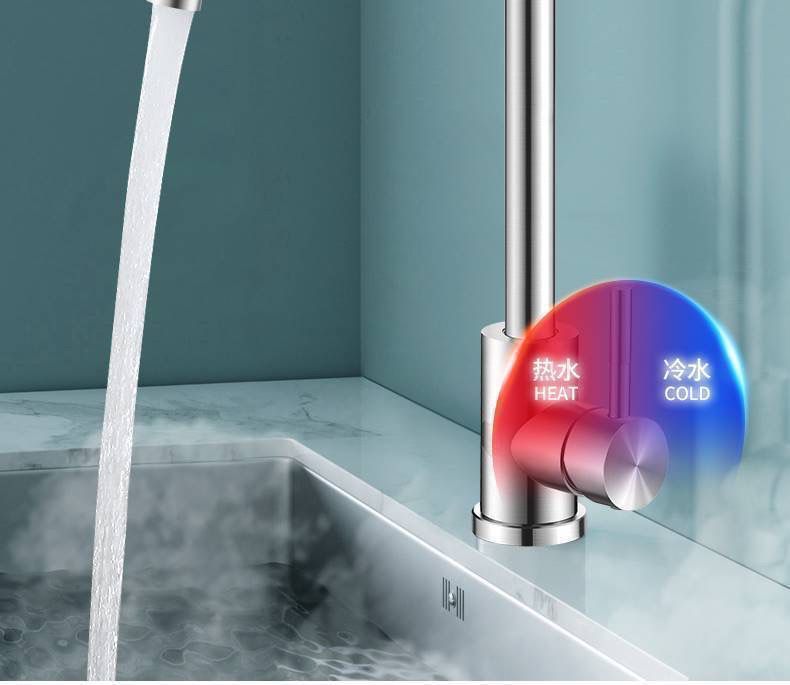 Stainless steel kitchen faucet, single-cooling rotating laundry machine, household vegetable washing basin, sink, cold and hot water washbasin manufacturer undefined