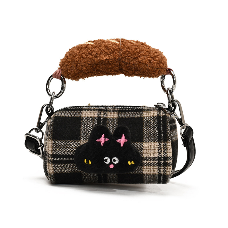 Otoño y invierno nuevo bolso de peluche caricatura lindo perro bebé mochila de moda estricta bolsa de hombro para niños