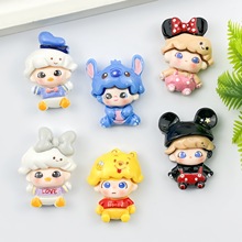 卡通变装小女孩diy树脂配件手工制作发夹手机壳鞋扣串珠笔饰品材