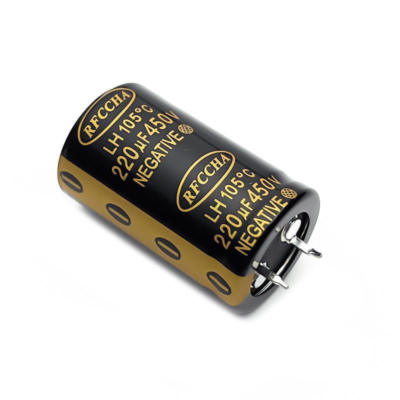 Capacitor electrolítico de cuerno 450v220uf 25x40 25x30 alta frecuencia baja resistencia 5000H Capacitor electrolítico de larga vida