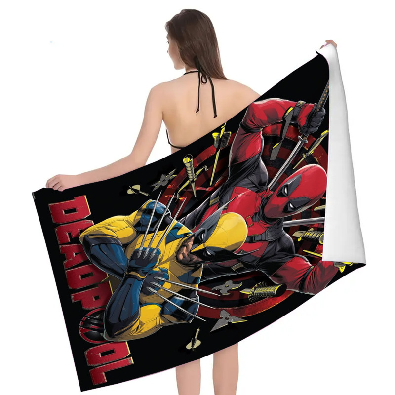 Wolverine Spider-Man Beach Towel Bath Towel Cross-Border Popular Bath Towel Wolverine Spider-Man Beach Towel Bath Towel Cross-Border Popular Bath Towel