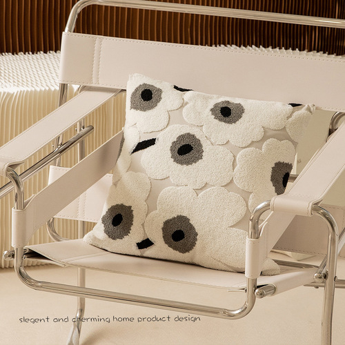 Cross-border Nordic ins style embroidery pillow sofa bedside backrest bay window cushion pillow cover wholesale one piece drop shipping