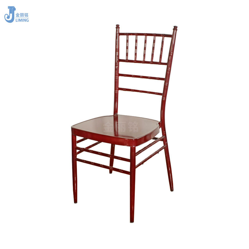 Fábrica al por mayor metal hierro Hotel banquete comedor silla oro blanco al aire libre boda silla Europea Silla de Bambú