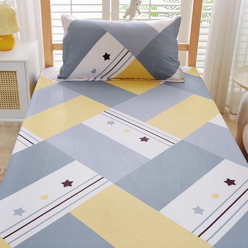 100% algodón puro dormitorio de estudiantes sábanas individuales 0,9 m dormitorio cama individual algodón hogar doble edredón lista