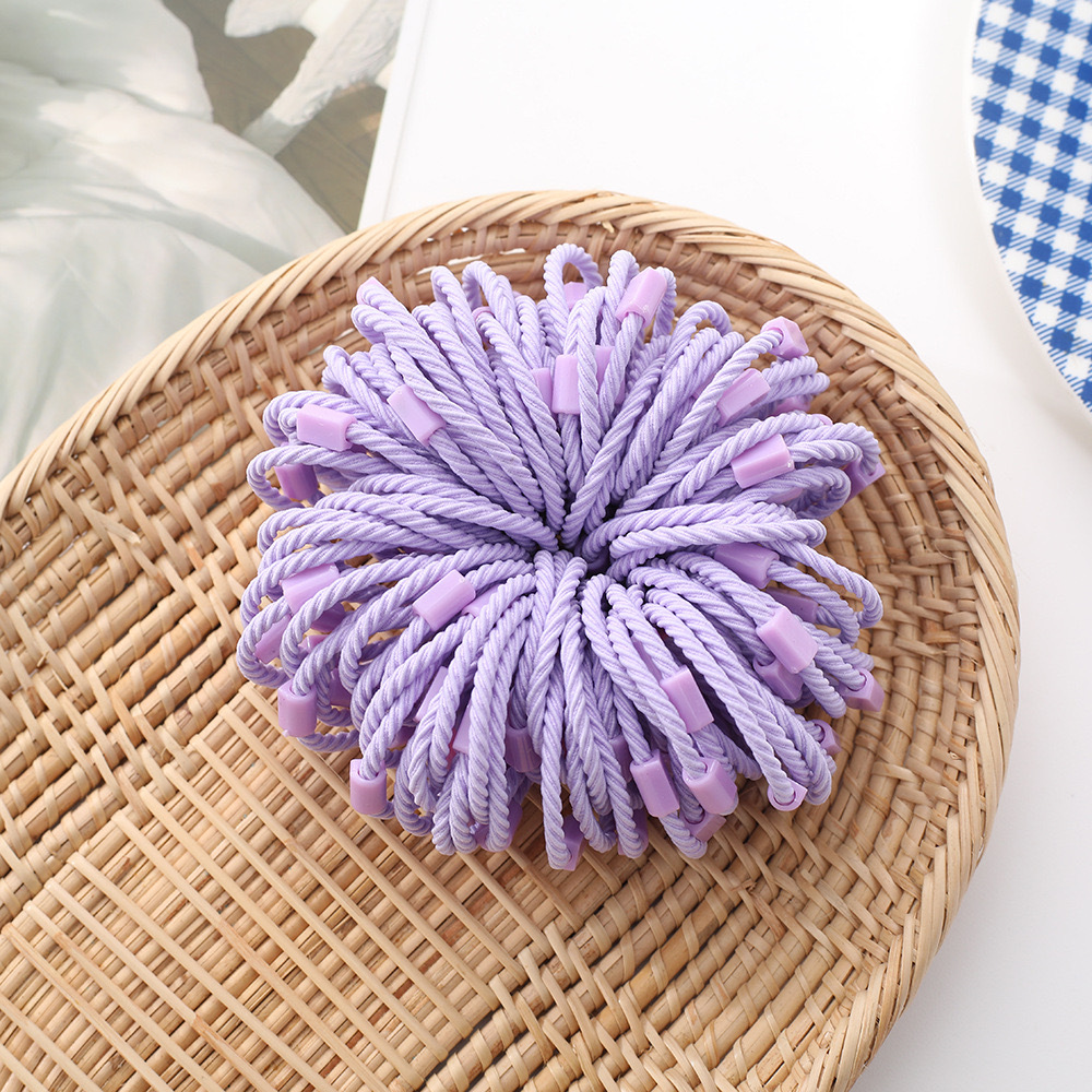 Cuerdas de cabeza simples correa de goma pequeña hebilla diy anillo de cabello niña pequeña cuerda de cabello colorida de alta elasticidad adornos para el cabello