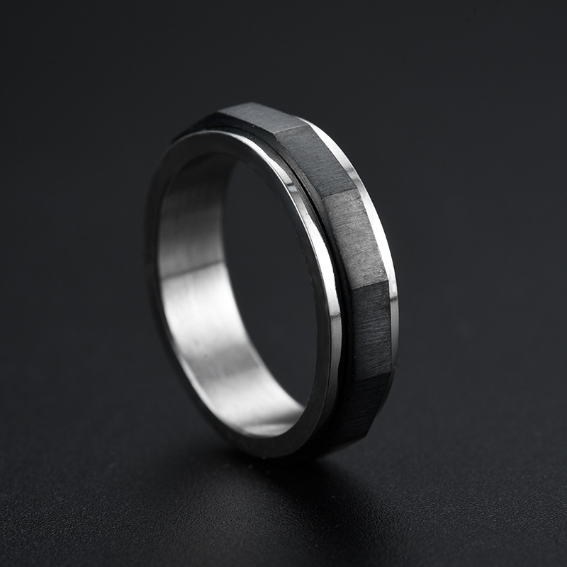 Rings Classification Retro Classic Style Geometric Titanium Steel Plating Unisex Rings Men Band Rings