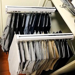 拉拉宜居衣櫃內頂裝拉杆55公分cm伸縮衣架架抽拉衣架掛衣器