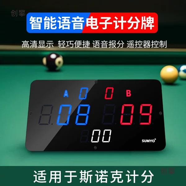 Electronic billiard score counter, billiard electronic score counter, billiard hall scoreboard, competition electronic score counter