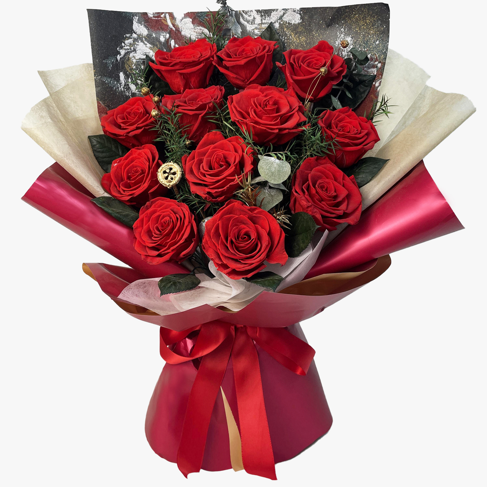 Suministro transfronterizo Flor eterna Ramo grande de rosas Producto terminado Día de San Valentín Novia Regalo de ramo de flores de sensación de alto nivel