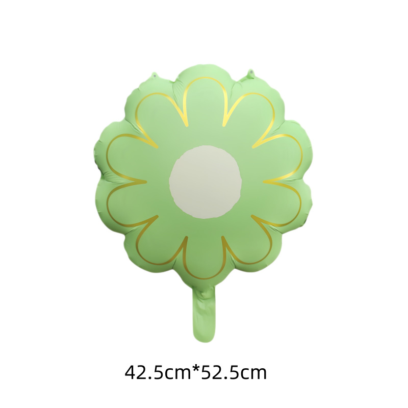 Globos de aluminio con diseño de margaritas blancas estilo Instagram, accesorios fotográficos mate, decoración de cumpleaños, girasoles, arreglo para el 1 de mayo y el 1 de junio.