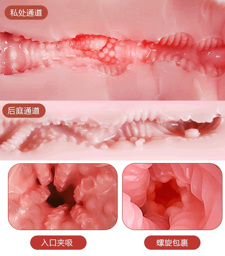 Male Masturbation Airplane Cup Inverted Mold TPE Manual Skin Tone — detail image 2