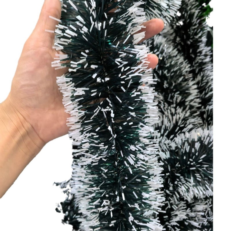 2メートル5階暗号化クリスマス墨緑白辺緑辺彩条花彩帯アカネ雪花毛条シーン配置|undefined