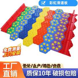 网红无动力游乐设备滑世界彩虹滑道景区大型七彩滑道亲子体能乐园