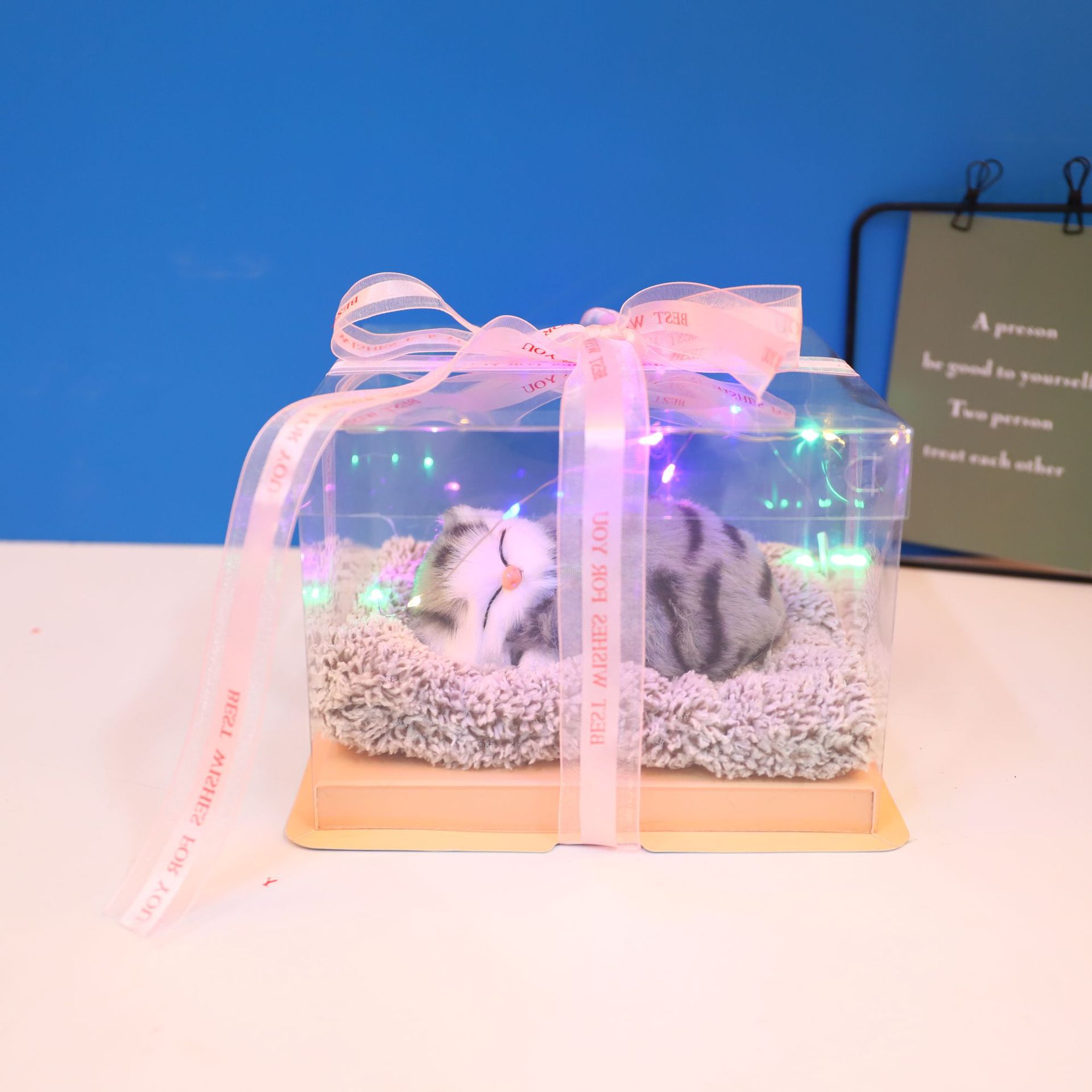 Bamboo charcoal mat sleeping cat (gray stripe)