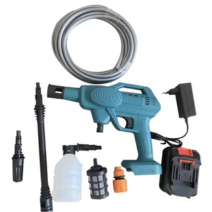 Foreign trade electric watering water gun lithium car washing machine multifunctional high pressure car washing gun household portable water spray gun wholesale