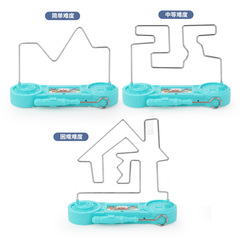 Children's electromagnetic electric touch maze live wire impact puzzle toy focus training parent-child tabletop game