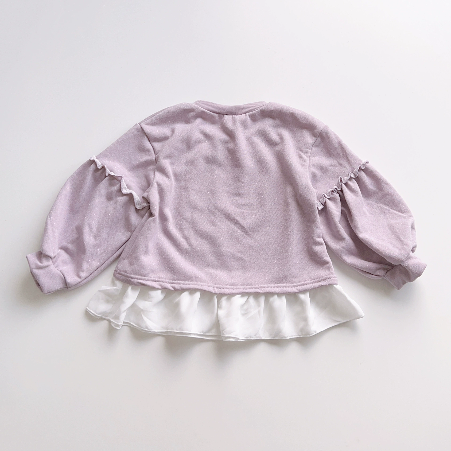 Односторонний товар 110-130 осень длин sleeves hair rim girl middle and young children's top