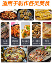 BB4C批發圓形鐵板平底鐵鍋家用烙餅鍋雙耳平底商用擺攤煎餅鍋