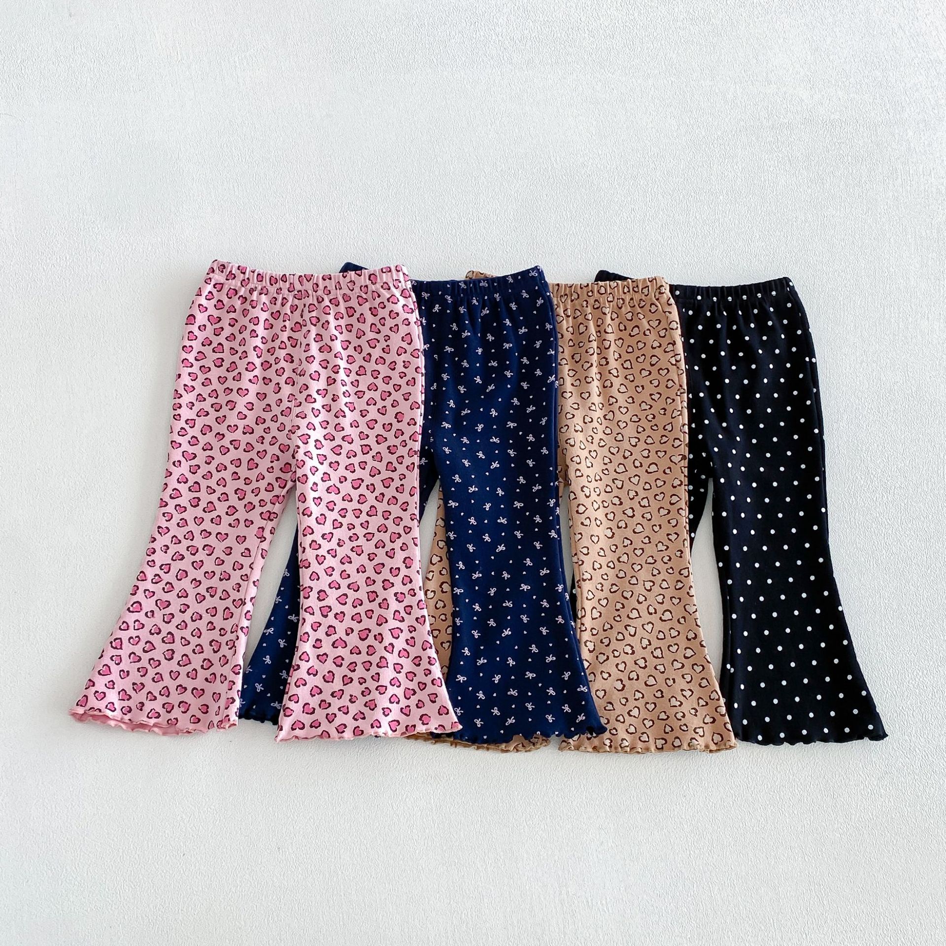 Autumn children's fashionable knitted flared trousers