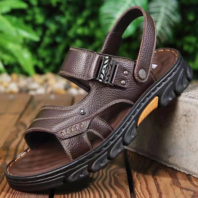 Men's Sandals for Outdoor Wear, New Summer Pu Beach Shoes, Dual-Purpose Breathable Sandals, Cross-Border Trade Slippers for Men Men's Sandals for Outdoor Wear, New Summer Pu Beach Shoes, Dual-Purpose Breathable Sandals, Cross-Border Trade Slippers for Men