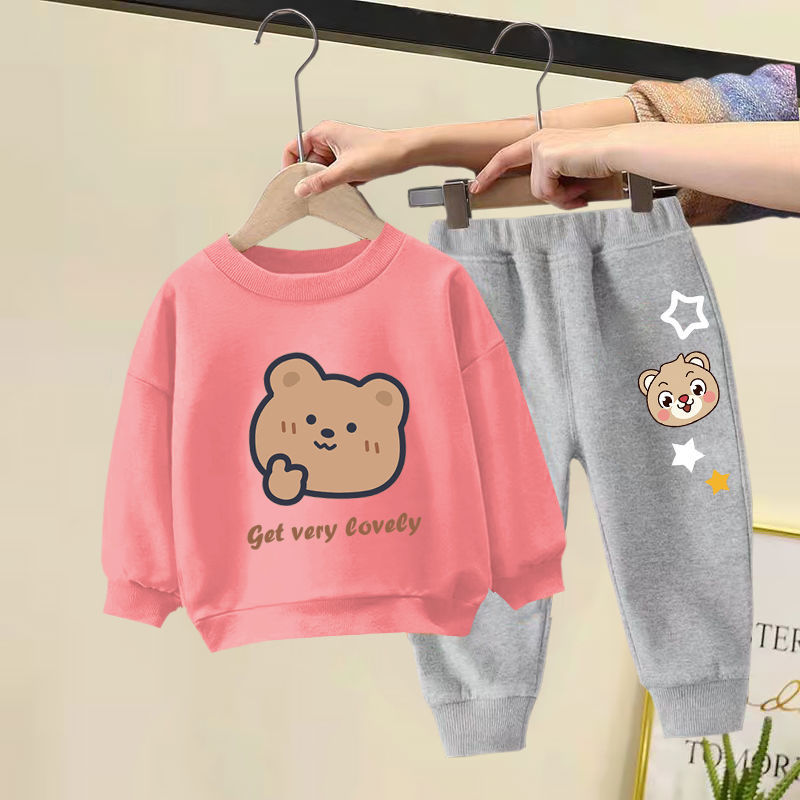 Set Moda Autunno Straniero Ragazzi Ragazze Top a maniche lunghe Abbigliamento per bambini Bambino piccolo e medio_voghion.com