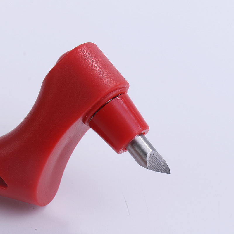 360-degree rotating craft knife, scissor-cutter, carving knife; handheld rotating engraving tool; op bag + 2 blades included for shipment.