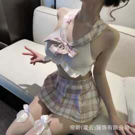 情趣内衣纯欲可爱风校园超短裙jk制服甜美睡衣诱惑学院高级风套装