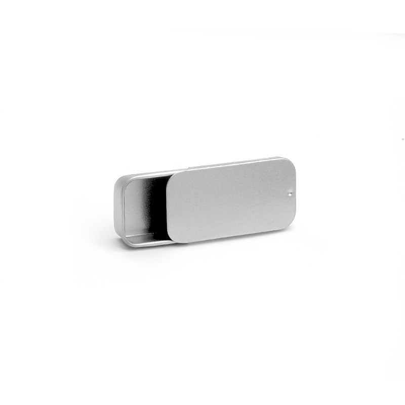 Caja de hojalata deslizante negra en stock, mini caja de hojalata para bálsamo, nueva serie de cajas cuadradas de almacenamiento con sistema de apertura y cierre. image 7